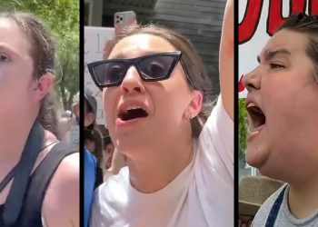 WATCH: Antifa, gun-control activists RAGE outside NRA convention, call black police officers 'disgusting pigs'