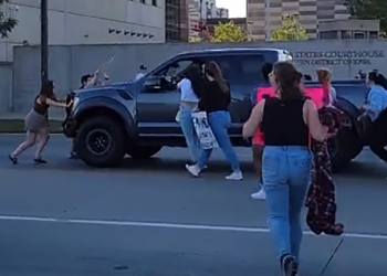 Leftists Cry Bloody Murder After Man Drives Truck Through Protesters