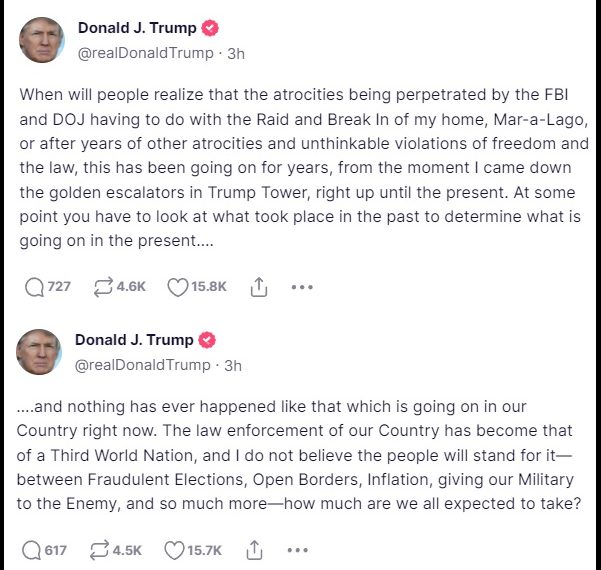 President Trump Announces Court Filing Against DOJ and FBI for Fourth Amendment Violations