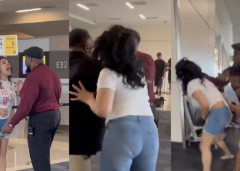 Wild airport brawl leads to Spirit Airlines employee getting suspended for defending himself
