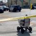 This food delivery robot was so determined to complete its mission that it rolled through a major LAPD crime scene investigation like it owned the place