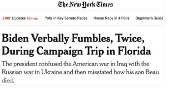 Joe Biden Fumbles So Badly During Florida Campaign Events, Even the NYT Notices