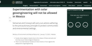 Mexico Bans ‘Solar Geoengineering’ Experimentation