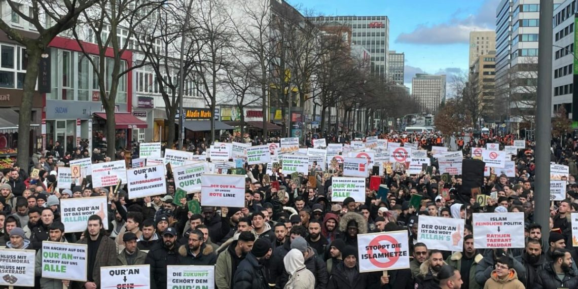 Thousands of Radicalized Muslims Demonstrated in Germany Against the Qur'an Burning in Sweden (Video)